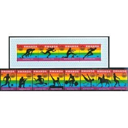DEP1 Ruanda Rwanda Nº 737/44 + HB 69    MNH