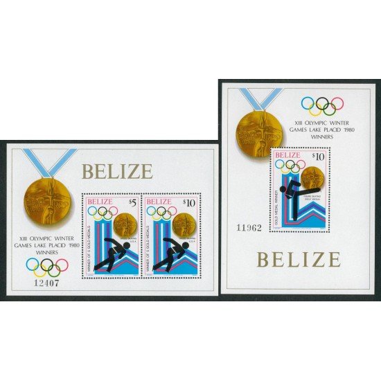 DEP2  Belize 487/94 + HB 20/21 deportes MNH