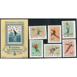 DEP2 Hungría Hungary  Nº 1539/45 + HB 43  1962   MNH