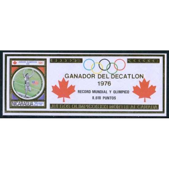 Nicaragua HB 131 1976 Juegos olímpicos de Montreal MNH