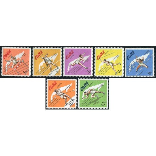 DEP2 Cuba 925/31 1965 Competencia Internacional de Atletismo MNH DEP2 Cuba 925/31 1965 Competencia Internacional de Atletismo MNH
