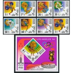 DEP2  Mongolia  Nº 1067/73 + HB 70   1980   MNH