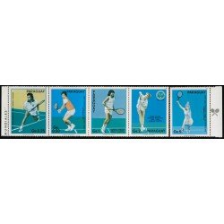 DEP2 Paraguay 2254/58 1986 Jugadores de tenis célebres MNH DEP2 Paraguay 2254/58 1986 Jugadores de tenis célebres MNH