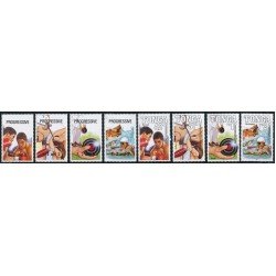 DEP2 Tonga 760/63 + Viñetas  MNH