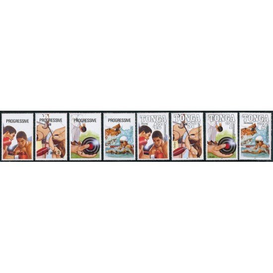 DEP2 Tonga 760/63 + Viñetas MNH DEP2 Tonga 760/63 + Viñetas MNH