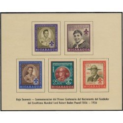 Nicaragua HB 84 1957 Centenario del nacimiento de Lord Roberd Baden Powell MNH Nicaragua HB 84 1957 Centenario del nacimiento de Lord Roberd Baden Powell MNH
