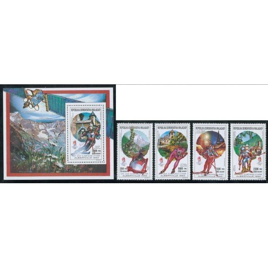 DEP3 Madagascar 964/67 + HB 64 MNH DEP3 Madagascar 964/67 + HB 64 MNH