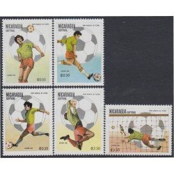 Nicaragua 1175/79 1982 España 82 Copa del mundo de Fútbol MNH
