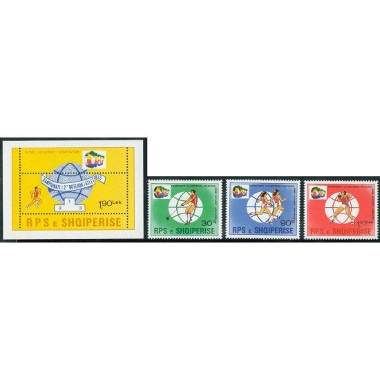 DEP3 Albania Nº 2143/45 + HB 65 deportes MNH DEP3 Albania Nº 2143/45 + HB 65 deportes MNH