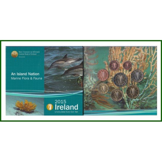 Irlanda 2015 Cartera Oficial Monedas € euro Set Flora y Fauna marina Irlanda 2015 Cartera Oficial Monedas € euro Set Flora y Fauna marina