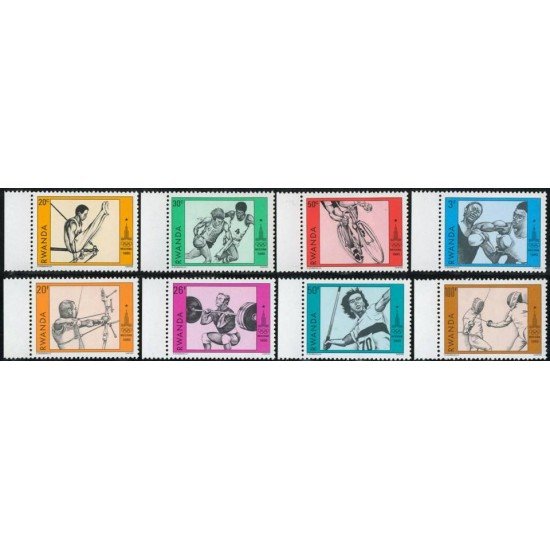 DEP4 Ruanda Rwanda Nº 933/40 1980 MNH DEP4 Ruanda Rwanda Nº 933/40 1980 MNH