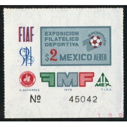 DEP4 Mexico A- 309 1970 Exposición Filatélico Deportivo MNH