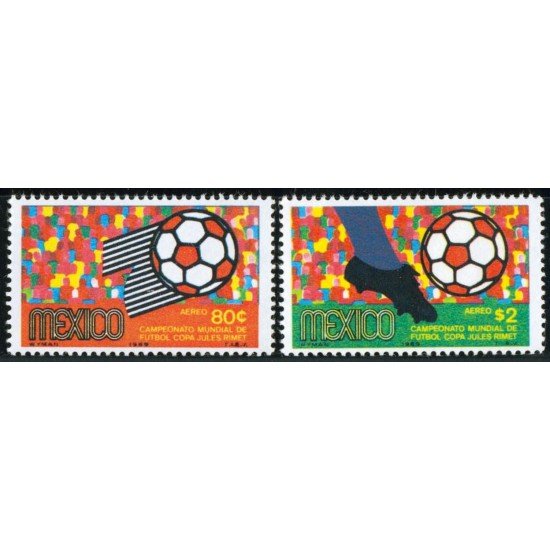 DEP4 Mexico A- 298/99 1969 Campeonato Mundial de Fútbol Cpa Jules Rimet MNH