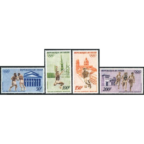 DEP4 Níger A 187/90 1972 MNH DEP4 Níger A 187/90 1972 MNH