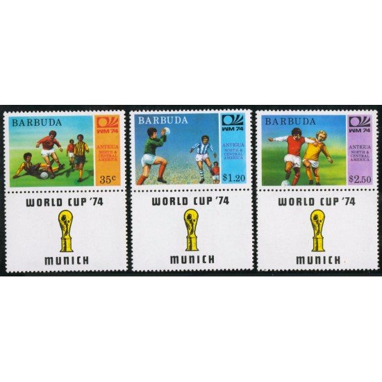 DEP4  Barbuda Nº 165/67  1974 deportes fútbol   MNH