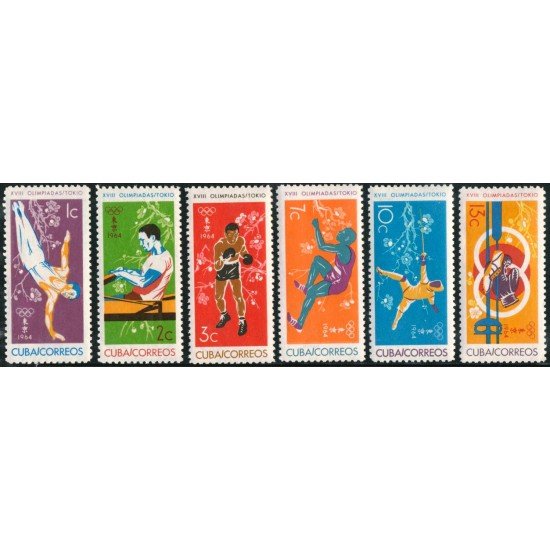 DEP4 Cuba 732/37 1964 Juegos Olímpicos de Tokyo MNH DEP4 Cuba 732/37 1964 Juegos Olímpicos de Tokyo MNH