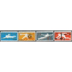 DEP4  Cuba 872/75 1965 Primeros juegos deportivos Nacionales MNH