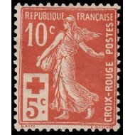 France Francia 147 Cruz Roja Red Cross Semeuse 1914 MNH