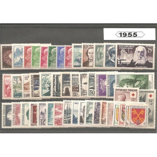 Francia France 1955 Año Completo MNH