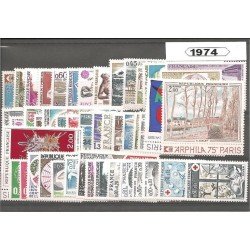Francia France 1974 Año Completo MNH