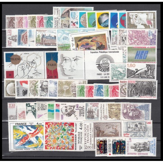 Francia France 1981 Año Completo MNH