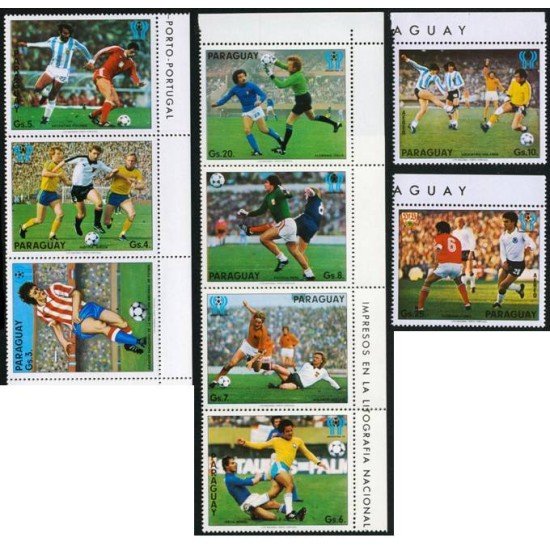 DEP5 Paraguay 1682/88 + 813/14 1979 Copa del mundo de fútbol MNH DEP5 Paraguay 1682/88 + 813/14 1979 Copa del mundo de fútbol MNH