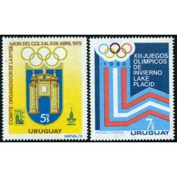 DEP5 Uruguay 1014/15 1979 Uruguay 79 Exposición Filatélica Internacional Juegos Olímpicos de 1980 MNH DEP5 Uruguay 1014/15 1979 Uruguay 79 Exposición Filatélica Internacional Juegos Olímpicos de 1980 MNH