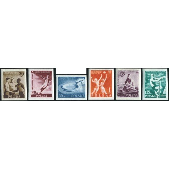 DEP5 Polonia Poland Nº 827/32 1955 Sin dentar MNH DEP5 Polonia Poland Nº 827/32 1955 Sin dentar MNH