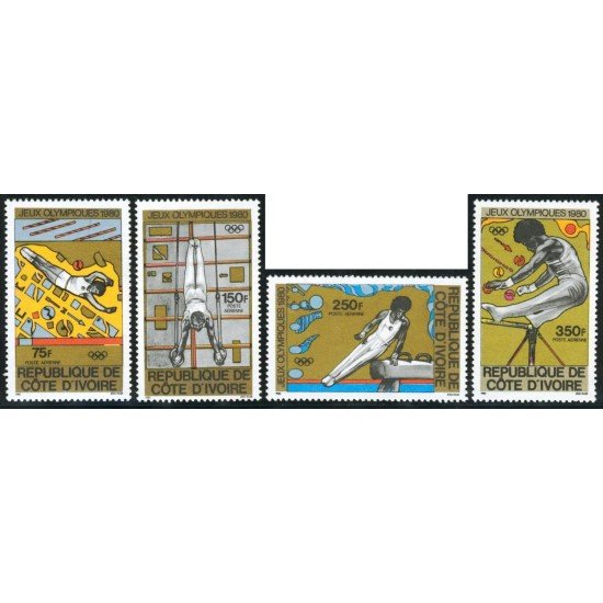DEP5 Costa de Marfil  Ivory Coast  Nº A 71/74  1980   MNH