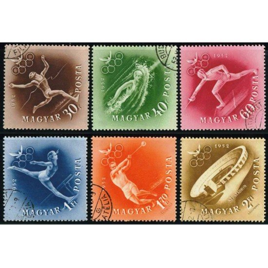 DEP5 FL3 Hungría Hungary  Nº 1046/49 + A 130/31  1952  Used