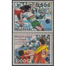 Nicaragua 1501/02 1988 Campeonato de Fútbol de Europa Alemania MNH