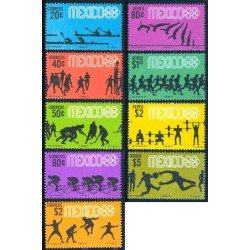 DEP5  México 734/38 + A 280/83  1967  Preludio de juegos olímpicos  MNH