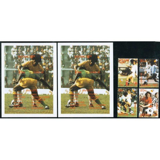 DEP5 Bhutan  Nº 558/61 + HB 82/83 deportes fútbol  MNH