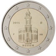 Alemania 2015 2 € euros conmemorativos Hessen San Pablo  ( 5 monedas )