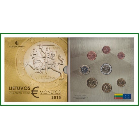 Lituania 2015 Cartera OficialCartera Oficial Monedas € euro Set Lituania 2015 Cartera OficialCartera Oficial Monedas € euro Set