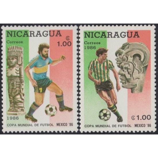Nicaragua 1402/03 1986 Copa del mundo de Fútbol México 86 MNH Nicaragua 1402/03 1986 Copa del mundo de Fútbol México 86 MNH