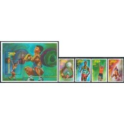 DEP6 San Cristóbal 638/41 + HB 49  1988 MNH