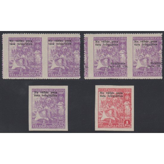 España Spain Beneficencia Huérfanos de Telégrafos 19s/20s 1938 Niños MNH