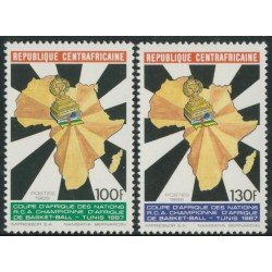 DEP7 Rep. Centroafricana  Nº 827/28  1987   MNH