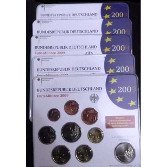 Alemania 2009 Cartera Oficial Euros € (5 cecas) Alemania 2009 Cartera Oficial Euros € (5 cecas)