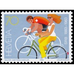 DEP7 Suiza Switzerland 1187 1983 Centenario de la Unión Suiza de Ciclistas y Motociclistas MNH