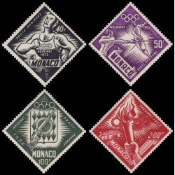 OLI1 Monaco Nº A 51/54 1952 JJOO Helsinki MNH