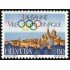 OLI1  Suiza Switzerland  1198 1984 Paisaje urbano de Lausana y los anillos olímpicos MNH