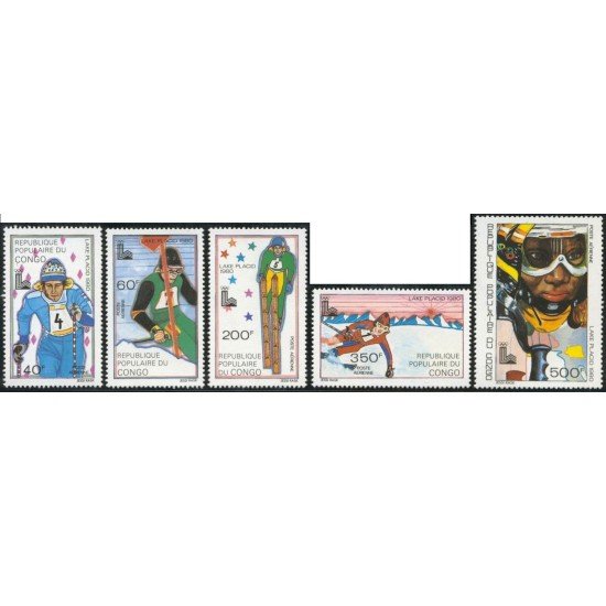 OLI1 Congo francés French Congo Nº A 259/63 1980 MNH OLI1 Congo francés French Congo Nº A 259/63 1980 MNH