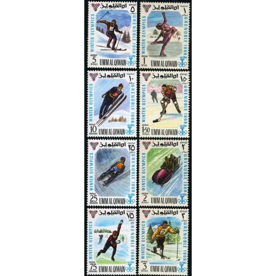 OLI1 Umm Al Qiwain 75 + A 14 1968 JJOO Grenoble MNH OLI1 Umm Al Qiwain 75 + A 14 1968 JJOO Grenoble MNH