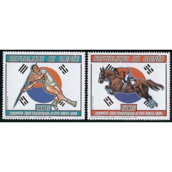 OLI1  Guinea Guinee Nº A 209/10  1988  JJOO Seúl   MNH