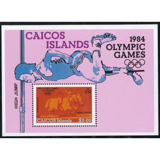 OLI1 Turks & Caicos HB 48 1984 JJOO Loa Angeles MNH OLI1 Turks & Caicos HB 48 1984 JJOO Loa Angeles MNH