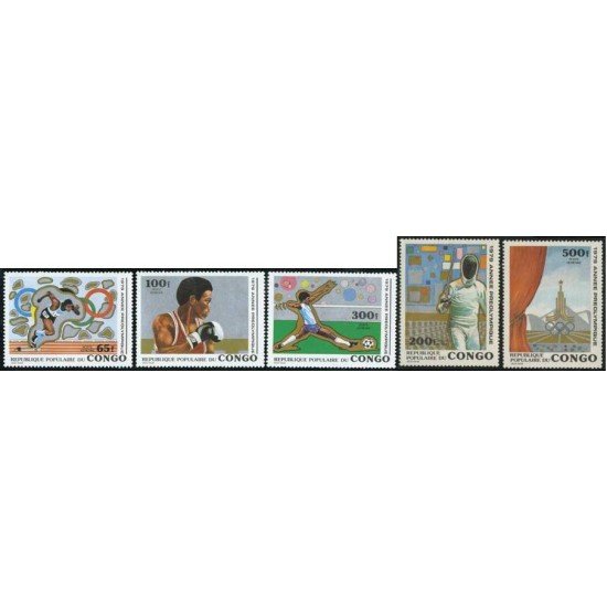 OLI1 Congo francés French Congo Nº A 254/58 1980 MNH OLI1 Congo francés French Congo Nº A 254/58 1980 MNH