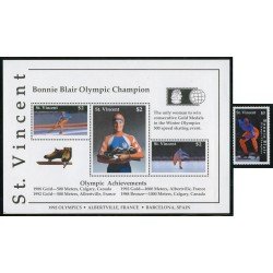 OLI1 San Vicente Saint Vincent  Nº 1640 + HB 1641  1992   MNH