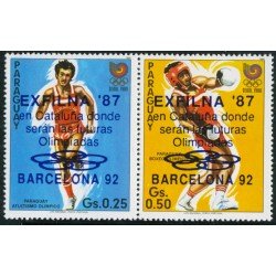 OLI1 Paraguay 2320/21 1987 Exfilna 87 Exposición Filatélica Nacional Española en Gerona MNH OLI1 Paraguay 2320/21 1987 Exfilna 87 Exposición Filatélica Nacional Española en Gerona MNH